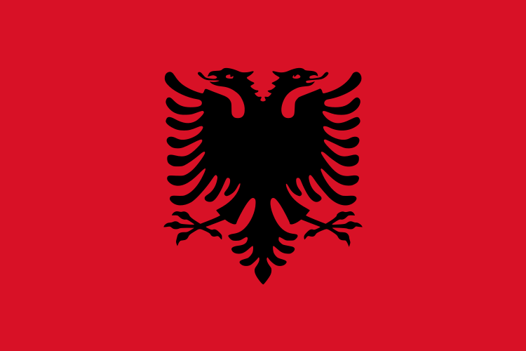 Albanien - offizielle flagge