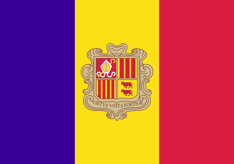 Andorra - offizielle flagge