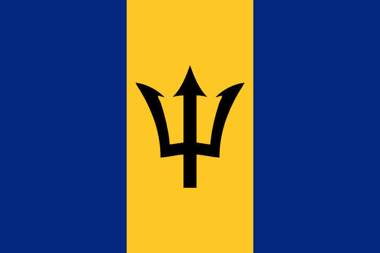 Barbados - offizielle flagge