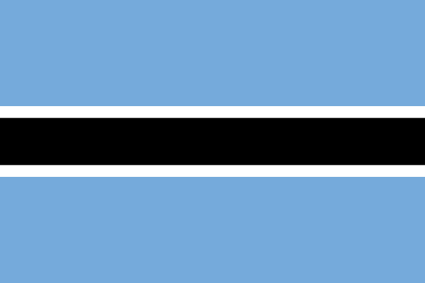 Botsuana - offizielle flagge