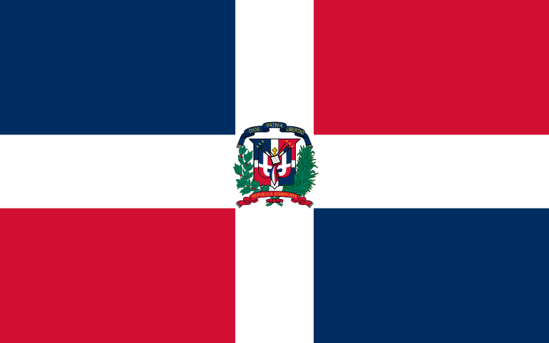 Dominikanische Republik (Dom Rep) - offizielle flagge