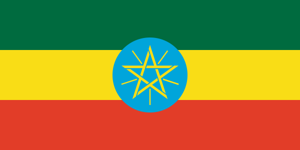 Äthiopien - offizielle flagge