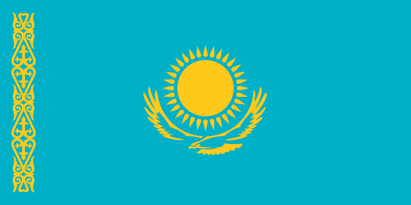 Kasachstan - offizielle flagge