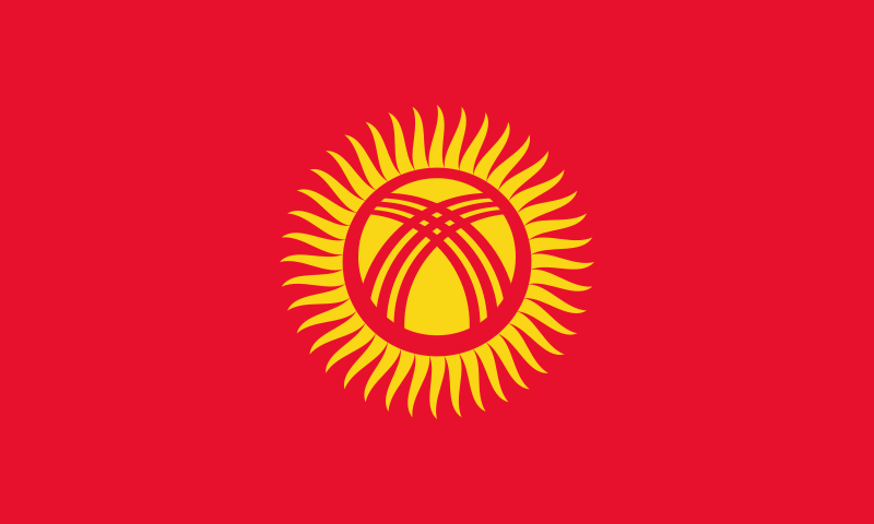 Kirgisistan - offizielle flagge