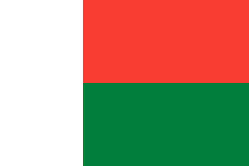 Madagaskar - offizielle flagge