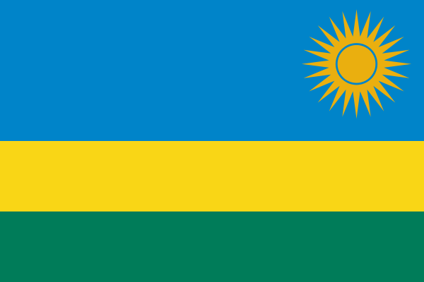 Ruanda - offizielle flagge