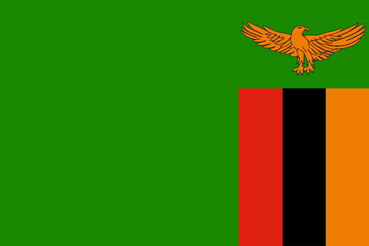 Sambia - offizielle flagge